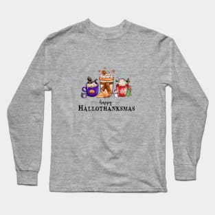 Happy Hallothanksmas - Coffee Long Sleeve T-Shirt